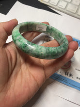 Load image into Gallery viewer, 56.7mm certified 100% natural Type A sunny green white jadeite bangle PD151-6268
