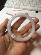 Load image into Gallery viewer, 54.5mm certified 100% natural Type A icy watery light green/white round cut jadeite jade bangle PB103-(4324)
