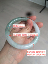 Load image into Gallery viewer, 59.4mm Certified Type A 100% Natural green round cut Jadeite Jade bangle AZ126-2806
