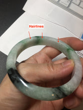 Load image into Gallery viewer, 56.9mm 100% natural Type A sunny green white purple jadeite jade bangle BN6-8241
