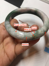 Load image into Gallery viewer, 58mm Certified 100% natural Type A dark green/purple Emerald Vale jadeite jade bangle PB93-8997
