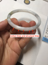 Load image into Gallery viewer, 58.5mm Certified Type A 100% Natural light green yellow purple white black (Wuji)slim round cut Jadeite bangle PB179-9117
