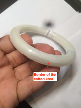 Load image into Gallery viewer, 54.9mm certified 100% Natural white/beige round cut nephrite Hetian Jade bangle HT89-7851

