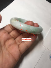 Load image into Gallery viewer, 53mm 100% natural certified sunny green/white(白底青) jadeite jade bangle BK81-5255
