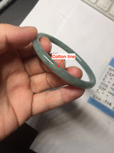 Load image into Gallery viewer, 56.5mm Certified Type A 100% Natural light green/blue/gray Guatemala slim round cut Jadeite bangle PD71-8153

