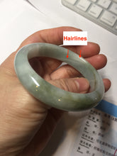 Load image into Gallery viewer, 54.7mm Certified Type A 100% Natural green Jadeite Jade bangle AU48-0237
