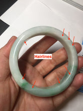 Load image into Gallery viewer, 57.4mm certified 100% natural type A sunny green/purple/yellow jadeite jade bangle BN102-7712
