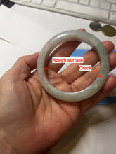 Load image into Gallery viewer, 56.5mm certified 100% natural Type A light green purple red(FU LU SHOU) jadeite jade bangle PC136-9157
