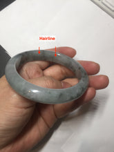 Load image into Gallery viewer, 56.9mm 100% natural Type A dark green Chinese painting (水墨) jadeite jade bangle AH94-4484
