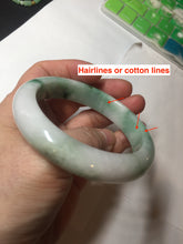 Load image into Gallery viewer, 58.7mm 100% natural certified sunny green/white(白底青) jadeite jade bangle BK82-5231
