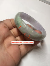 Load image into Gallery viewer, 50.5mm 100% natural Type A sunny green/purple jadeite jade bangle BP14
