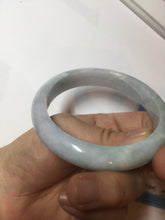 Load image into Gallery viewer, 61.5mm Certified Type A 100% Natura light green white purple Jadeite bangle X157-3819
