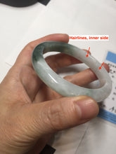 Load image into Gallery viewer, 54.5mm certified 100% natural icy watery oily dark green jadeite jade bangle B112-9120
