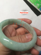 Load image into Gallery viewer, 55mm certified Type A 100% Natural apple green/purple Jadeite Jade bangle L145-2834
