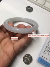 Load image into Gallery viewer, 56mm Certified Type A 100% Natural light green/purple/white round cut Jadeite bangle PD102-4908

