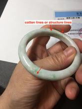 Load image into Gallery viewer, 53mm Certified Type A 100% Natural sunny green white(白底青) Jadeite Jade bangle BP41-3176
