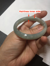 Load image into Gallery viewer, 49mm certified Type A 100% Natural icy watery light green oval Jadeite Jade bangle BQ11-3802
