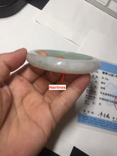 Load image into Gallery viewer, 54.5mm certified 100% natural icy watery green red jadeite jade bangle BH85-9113
