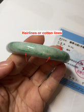 Load image into Gallery viewer, 57mm Certified Type A 100% Natural sunny green yellow Jadeite Jade bangle BS27-4418
