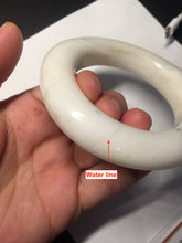 Load image into Gallery viewer, 55.3mm certified 100% Natural White/beige chubby Hetian nephrite Jade bangle HE83-6313
