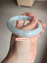 Load image into Gallery viewer, 56.5mm certified 100% natural type A white/light green ice river jadeite jade bangle AD102-5247
