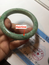 Load image into Gallery viewer, 55.5mm Certified 100% natural Type A sunny green brown jadeite jade bangle BQ18-5460
