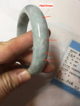 Load image into Gallery viewer, 59mm Certified Type A 100% Natural dark green/white/black Jadeite Jade bangle PA37-4165
