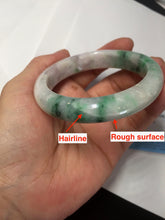 Load image into Gallery viewer, 53.7mm Certified 100% natural Type A sunny green purple jadeite jade bangle BQ34-4135
