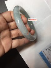 Load image into Gallery viewer, 58mm Certified Type A 100% Natural light green chubby round cut Jadeite Jade bangle AX125-4584
