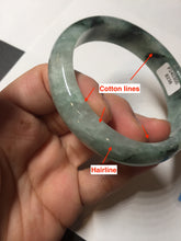 Load image into Gallery viewer, 57.2mm certified natural Type A icy watery dark green/black jadeite jade bangle BK130-8238
