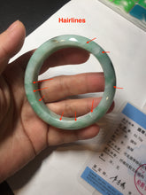 Load image into Gallery viewer, 卖了 53mm 100% natural certified sunny green/dark green jadeite jade bangle BK80-5244
