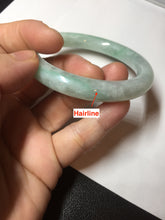 Load image into Gallery viewer, 56.5mm 100% natural type A white/sunny green round cut jadeite jade bangle BL109
