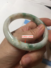 Load image into Gallery viewer, 57mm Certificated sunny green/yellow/white jadeite jade bangle S83-7073
