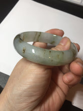 Load image into Gallery viewer, 57mm Certified type A 100% Natural icy watery light green brown The illusionary world Jadeite bangle BL116-9434
