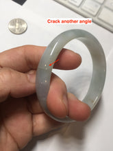 Load image into Gallery viewer, 50.5mm certified 100% natural Type A light green/purple oval jadeite jade bangle PB191
