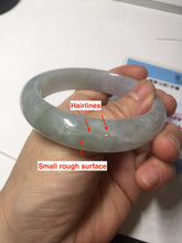 Load image into Gallery viewer, 56mm Certified Type A 100% Natural icy watery light green purple jadeite Jade bangle BK124-3398
