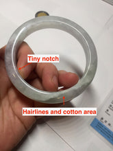 Load image into Gallery viewer, 59mm Certified Type A 100% Natural icy watery green purple Jadeite Jade bangle BQ48-6803
