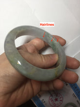 Load image into Gallery viewer, 60mm Certified Type A 100% Natural white/light purple/brown/yellow/gray (FU LU SHOU) Jadeite Jade bangle BF105-8658
