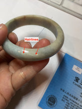 Load image into Gallery viewer, 53.8mm 100% natural Type A light green/red/yellow “Beauty’s Face Scarred” jadeite jade bangle PA39-5298
