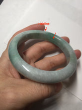 Load image into Gallery viewer, 56.9mm certified 100% natural Type A green white gray jadeite jade bangle BP174-9549
