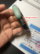 Load image into Gallery viewer, 58.9mm Certified Type A 100% Natural suny green dark green Jadeite Jade bangle BP32-8237
