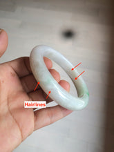 Load image into Gallery viewer, 59.8mm Certificated Type A 100% Natural white/sunny green/purple jadeite jade bangle AZ5-9139
