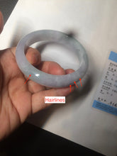 Load image into Gallery viewer, 57.5mm certified 100% natural type A light green/purple jadeite jade bangle BG34-0314
