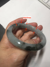 Load image into Gallery viewer, 56.9mm 100% natural Type A dark green Chinese painting (水墨) jadeite jade bangle AH94-4484
