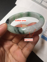 Load image into Gallery viewer, 56.9mm 100% natural Type A sunny green white purple jadeite jade bangle BN6-8241
