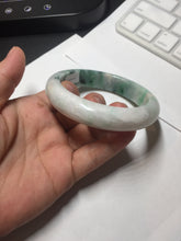 Load image into Gallery viewer, 59.7mm certified Type A 100% Natural sunny green white purple Jadeite Jade bangle BQ47-4134
