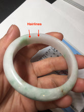 Load image into Gallery viewer, 53mm Certified Type A 100% Natural sunny green white(白底青) Jadeite Jade bangle BP45-3174
