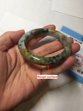 Load image into Gallery viewer, 53.2mm Certified type A 100% Natural green/yellow/brown autumn forest Jadeite bangle PD183-5698
