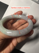 Load image into Gallery viewer, 58.4mm Certified Type A 100% Natural light green chubby round cut Jadeite Jade bangle BM36-0023
