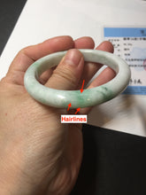 Load image into Gallery viewer, 53mm Certified Type A 100% Natural sunny green white(白底青) Jadeite Jade bangle BP41-3176
